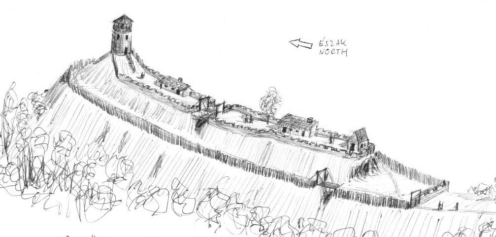 A régi Litva várának rekonstrukciós rajza